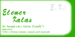 elemer kalas business card